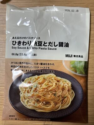 無印良品 あえるだけのパスタソース ひきわり納豆とだし醤油
