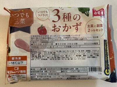 ワタミの宅食 いつでも三菜 オニオンソースの和風ハンバーグ