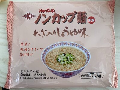 トーエー食品 ノンカップ麺 ねぎ入りしょうゆ味